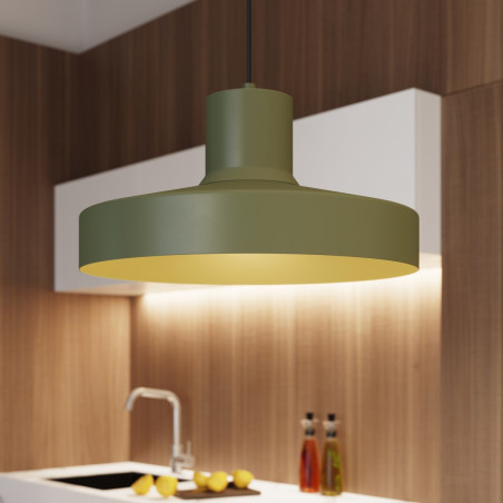 Lampa wisząca loft Bilo zielona | Sollux - Nowoczesny design