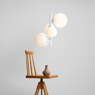 Lampa wisząca Bloom Aldex - 4 szklane kule, biała