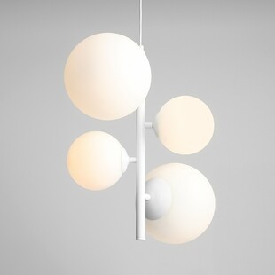Lampa wisząca Bloom Aldex - 4 szklane kule, biała