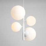 Lampa wisząca Bloom Aldex - 4 szklane kule, biała
