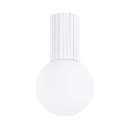 Plafon ryflowany Halo biały Sollux | Lampa sufitowa IP44
