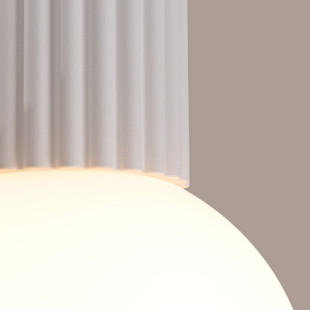 Plafon ryflowany Halo biały Sollux | Lampa sufitowa IP44