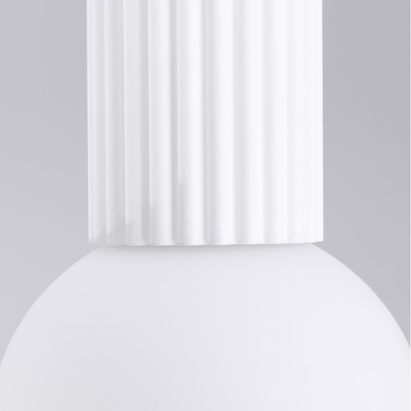 Plafon ryflowany Halo biały Sollux | Lampa sufitowa IP44