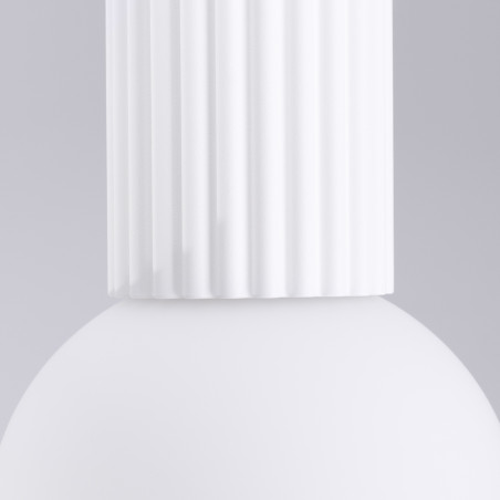 Plafon ryflowany Halo biały Sollux | Lampa sufitowa IP44