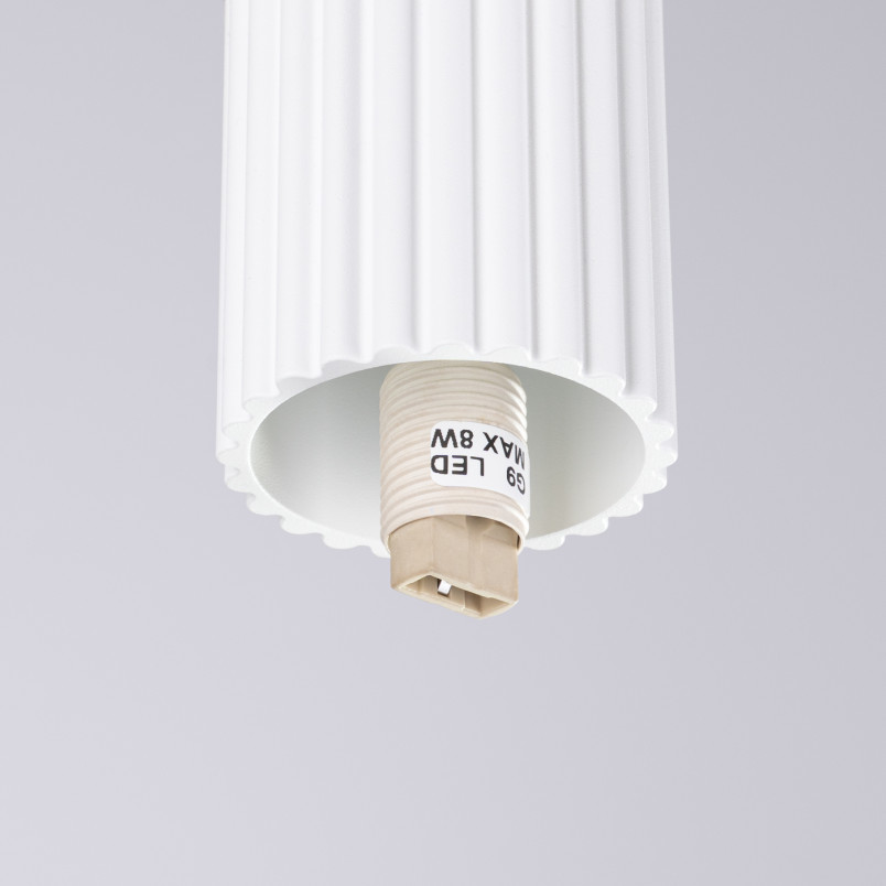 Plafon ryflowany Halo biały Sollux | Lampa sufitowa IP44
