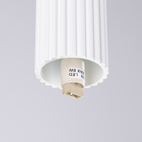 Plafon ryflowany Halo biały Sollux | Lampa sufitowa IP44