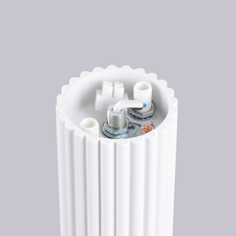 Plafon ryflowany Halo biały Sollux | Lampa sufitowa IP44