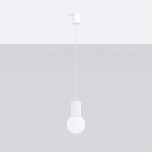 Lampa wisząca biała Sollux Halo – nowoczesny design | Oświetlenie