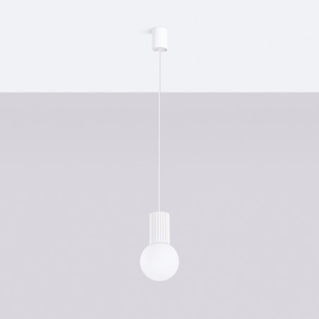 Lampa wisząca biała Sollux Halo – nowoczesny design | Oświetlenie