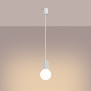 Lampa wisząca biała Sollux Halo – nowoczesny design | Oświetlenie