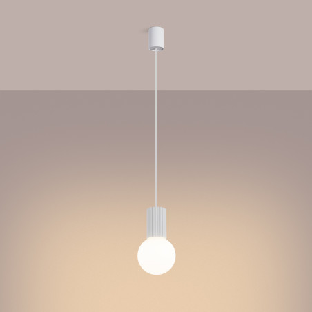Lampa wisząca biała Sollux Halo – nowoczesny design | Oświetlenie