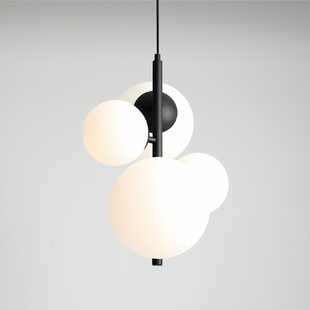 Lampa wisząca Bloom Aldex - 4 kule, biało-czarna | Sklep z lampami