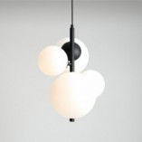 Lampa wisząca Bloom Aldex - 4 kule, biało-czarna | Sklep z lampami
