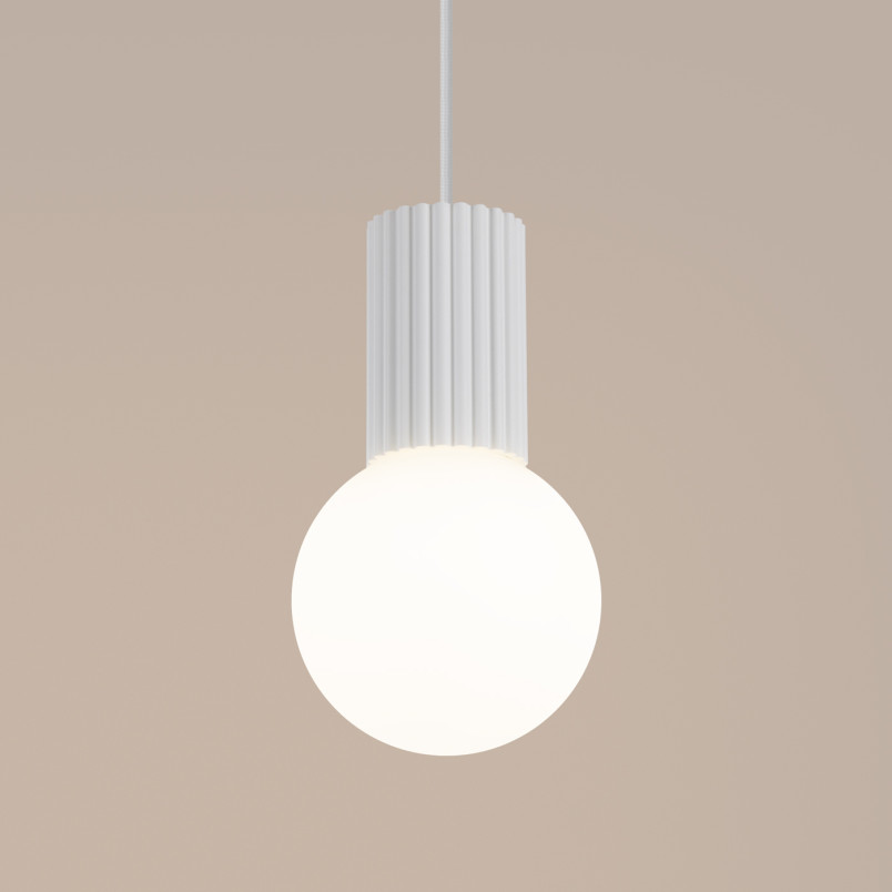 Lampa wisząca biała Sollux Halo – nowoczesny design | Oświetlenie