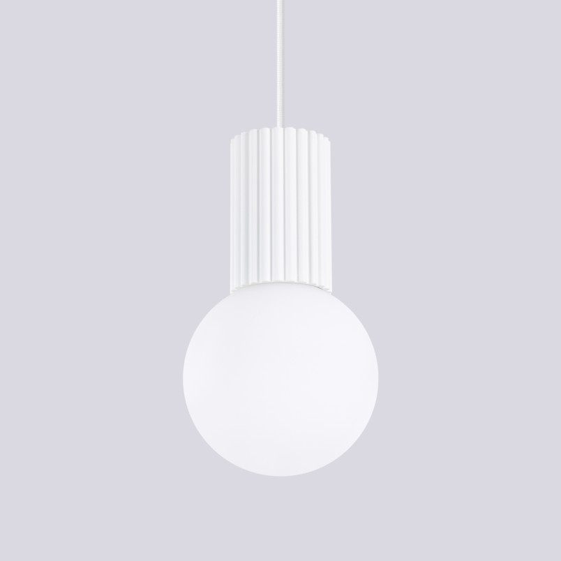 Lampa wisząca biała Sollux Halo – nowoczesny design | Oświetlenie