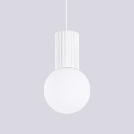 Lampa wisząca biała Sollux Halo – nowoczesny design | Oświetlenie