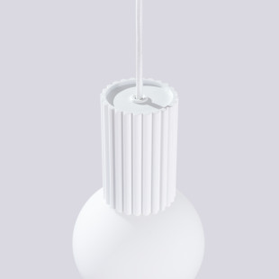 Lampa wisząca biała Sollux Halo – nowoczesny design | Oświetlenie