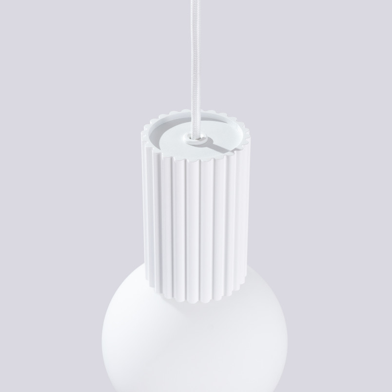 Lampa wisząca biała Sollux Halo – nowoczesny design | Oświetlenie