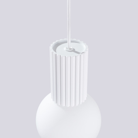 Lampa wisząca biała Sollux Halo – nowoczesny design | Oświetlenie