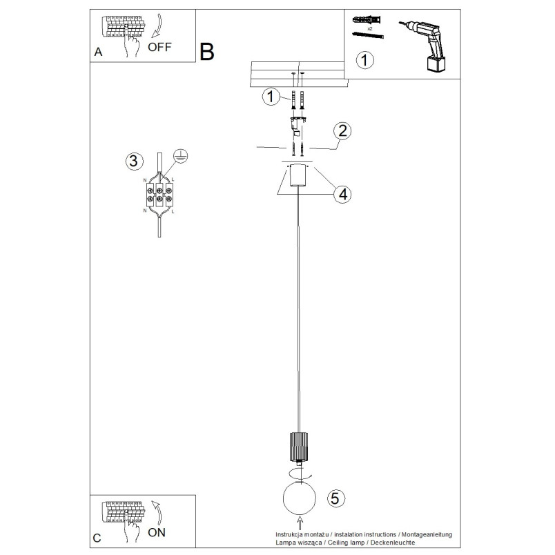 Lampa wisząca biała Sollux Halo – nowoczesny design | Oświetlenie