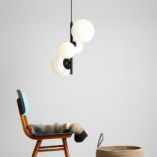 Lampa wisząca Bloom Aldex - 4 kule, biało-czarna | Sklep z lampami