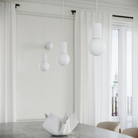 Lampa wisząca biała Sollux Halo – nowoczesny design | Oświetlenie