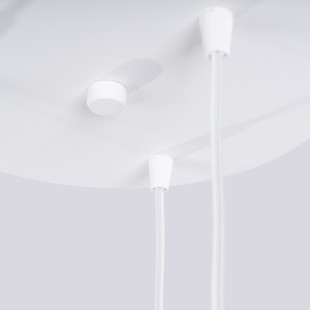 Lampa wisząca biała Sollux Halo | 3 punkty, szklane kule