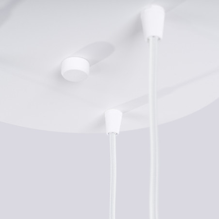 Lampa wisząca biała Sollux Halo | 3 punkty, szklane kule
