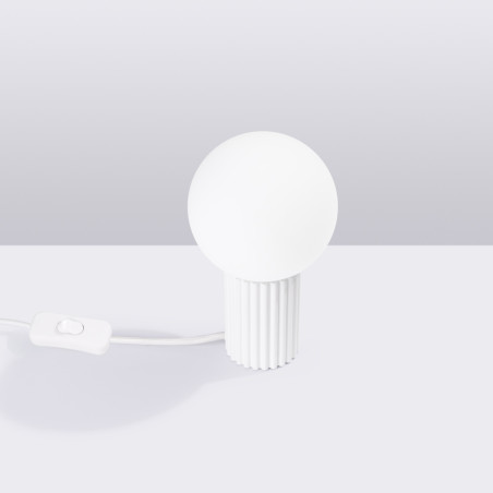 Lampa stołowa biała Sollux Halo | Nowoczesny design