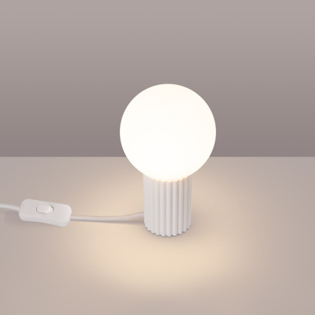 Lampa stołowa biała Sollux Halo | Nowoczesny design
