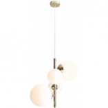Lampa wisząca Bloom Aldex | 4 kule, złoto i biel