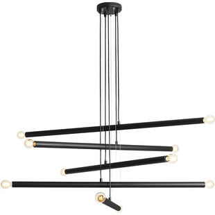 Lampa designerska wiszące tuby Tubo 100 czarna marki Aldex