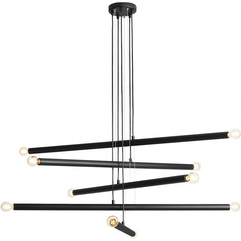 Lampa Tubo X czarna Aldex | Designerski żyrandol 100cm