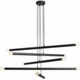 Lampa Tubo X czarna Aldex | Designerski żyrandol 100cm