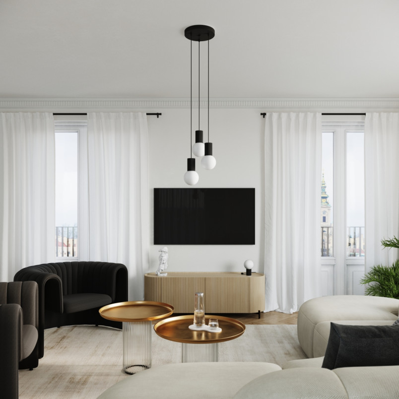 Lampa wisząca ryflowana Halo Sollux - nowoczesny design