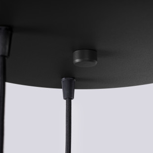 Lampa wisząca Halo Sollux - Ryflowana, Szklane Kule, Biały/Czarny