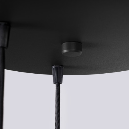 Lampa wisząca Halo Sollux - Ryflowana, Szklane Kule, Biały/Czarny