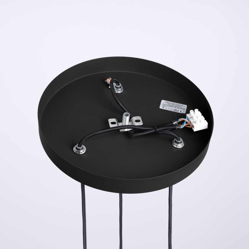 Lampa wisząca Halo Sollux - Ryflowana, Szklane Kule, Biały/Czarny