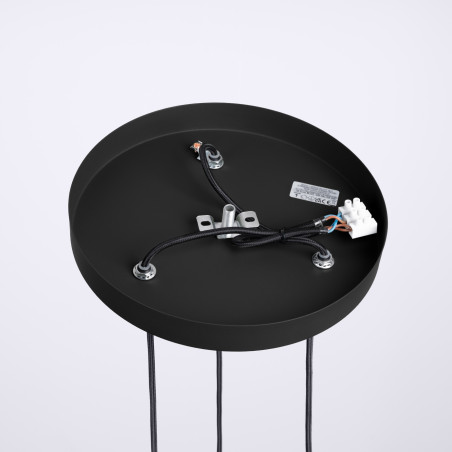 Lampa wisząca Halo Sollux - Ryflowana, Szklane Kule, Biały/Czarny