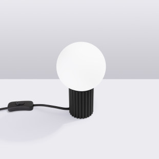 Lampa stołowa ryflowana Halo Sollux | Biały/Czarny | Kup online