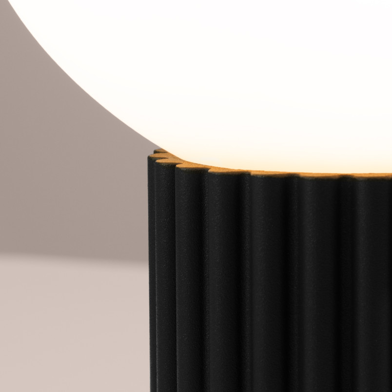 Lampa stołowa ryflowana Halo Sollux | Biały/Czarny | Kup online