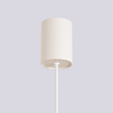 Lampa wisząca Halo Sollux - Ryflowana kula, biały/beżowy