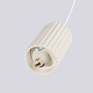 Lampa wisząca Halo Sollux - Ryflowana kula, biały/beżowy