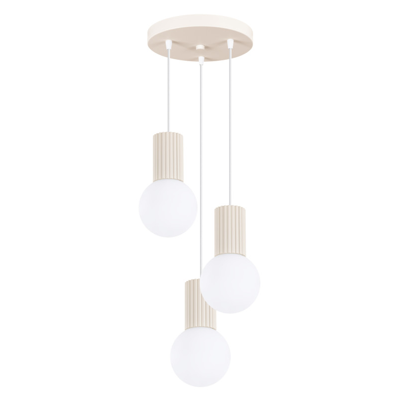 Lampa wisząca Halo Sollux | 3 punkty, biały/beżowy