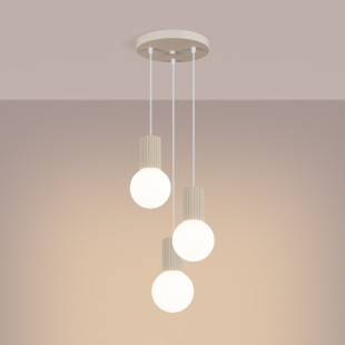Lampa wisząca Halo Sollux | 3 punkty, biały/beżowy
