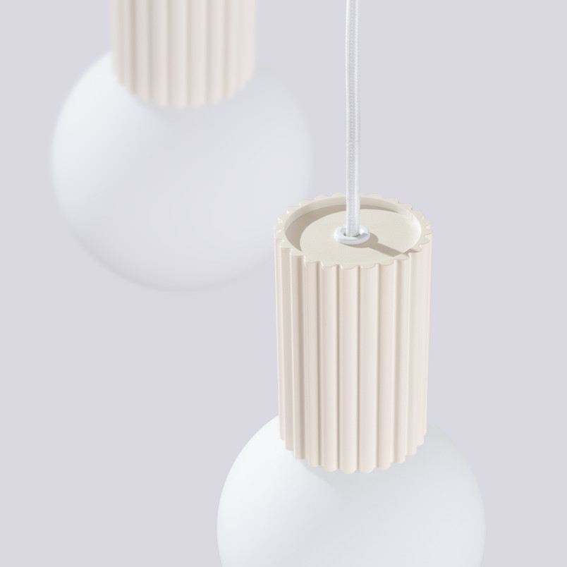 Lampa wisząca Halo Sollux | 3 punkty, biały/beżowy