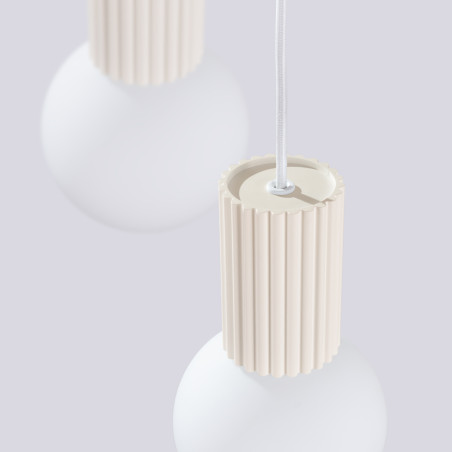 Lampa wisząca Halo Sollux | 3 punkty, biały/beżowy