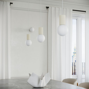 Lampa wisząca Halo Sollux | 3 punkty, biały/beżowy