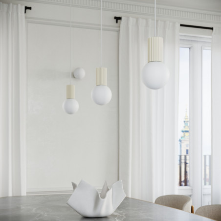 Lampa wisząca Halo Sollux | 3 punkty, biały/beżowy