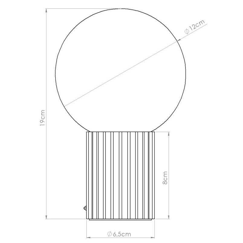 Lampa stołowa Sollux Halo - Ryflowana, szklana kule, biały/beżowy